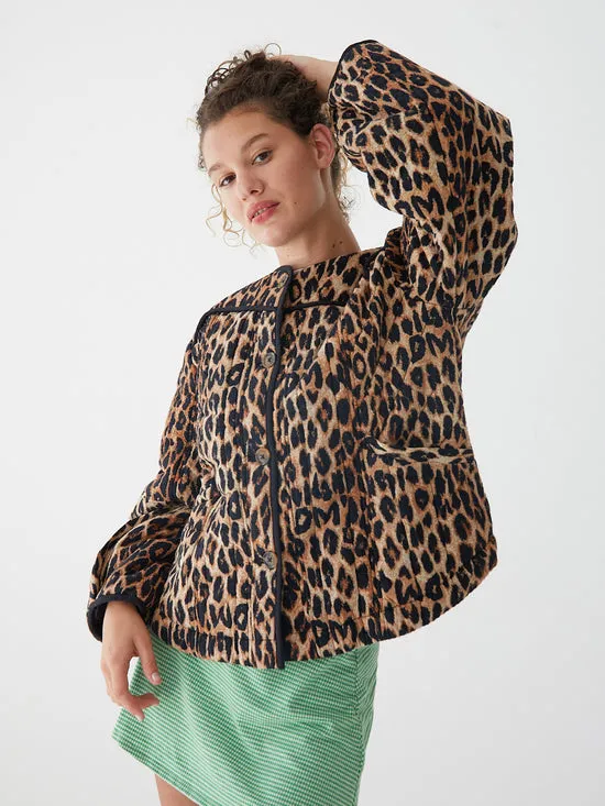 Macey Quilted Jacket Leopard Women Jackets Outerwear Lisa Says Gah