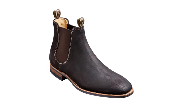 Mansfield 8211 Choc Burnish Suede Men Barker Shoes Mens Boots