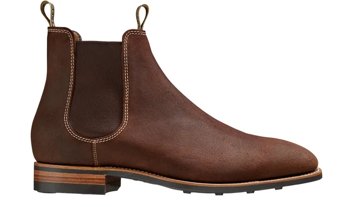 Mansfield 8211 Mid Brown Waxy Suede Men Barker Shoes Mens Boots