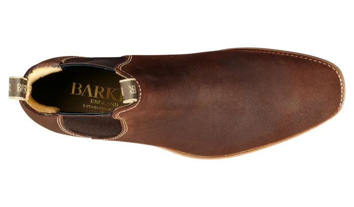 Mansfield 8211 Mid Brown Waxy Suede Men Barker Shoes Mens Boots