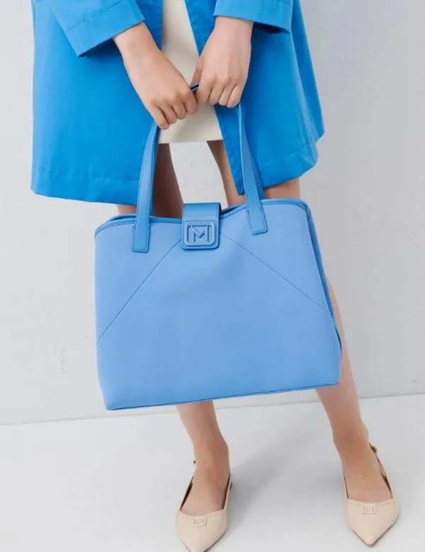Marella Bags Women Neoprene Shopping Tote Light Blue