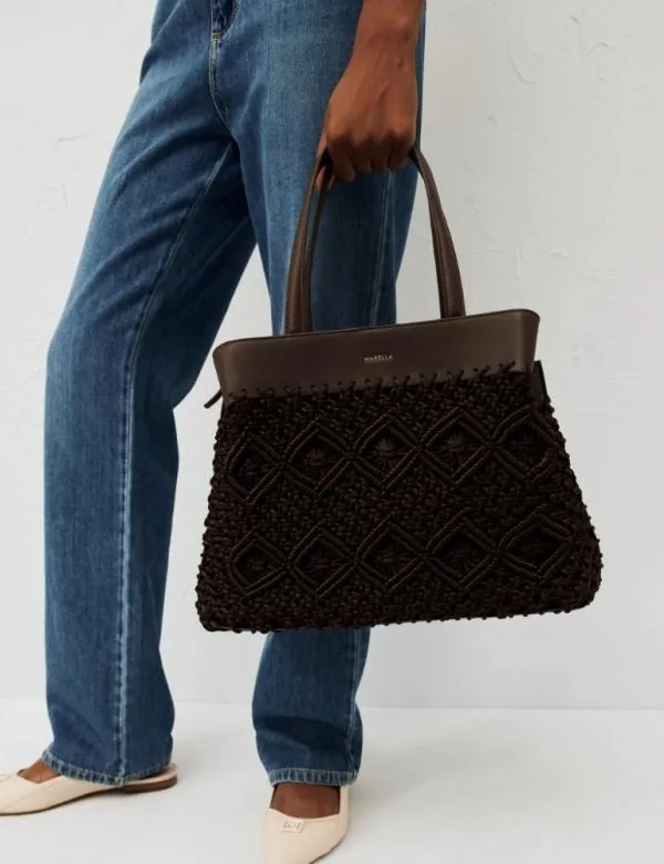 Marella Bags Women Shopping Tote Dark Bown