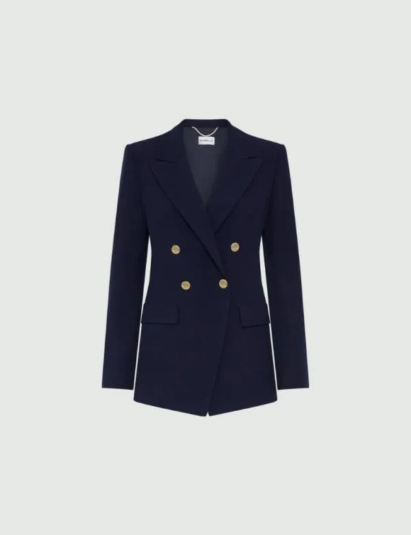 Marella Jackets Women Doublebreasted Blazer Navy