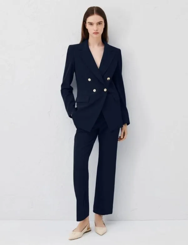 Marella Jackets Women Doublebreasted Blazer Navy