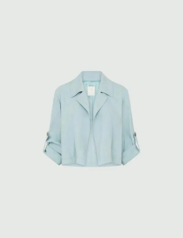 Marella Jackets Women Linenblend Jacket Skyblue