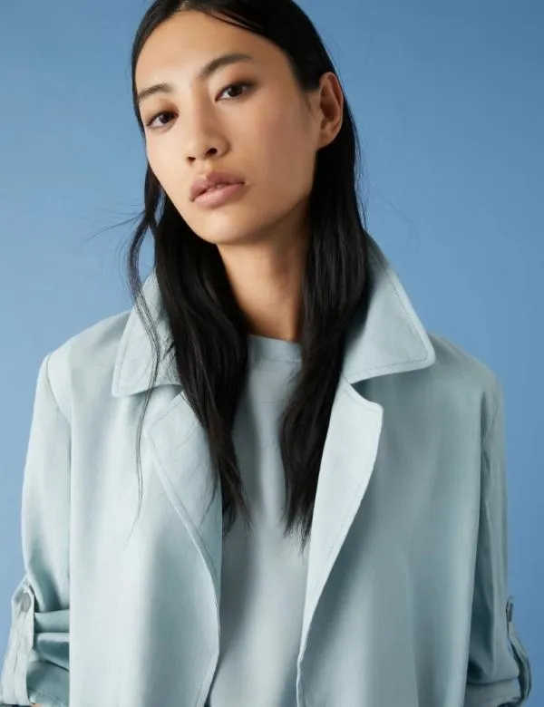 Marella Jackets Women Linenblend Jacket Skyblue