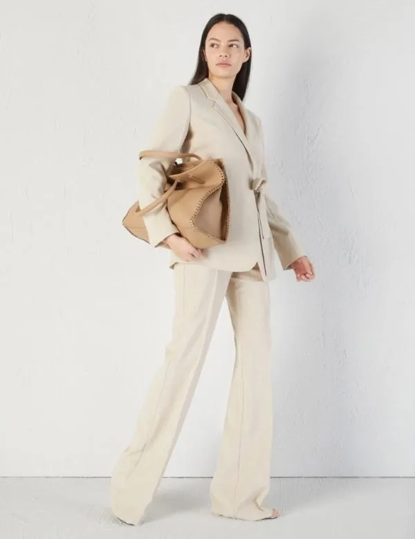 Marella Jackets Women Mlange Blazer Beige