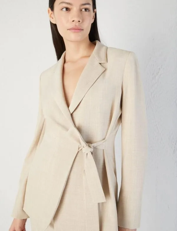 Marella Jackets Women Mlange Blazer Beige