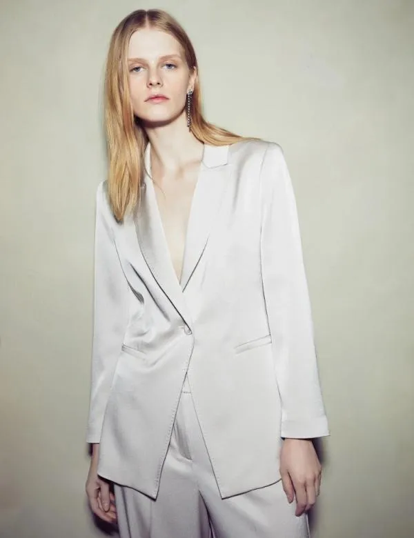 Marella Jackets Women Semifitted Blazer Stone