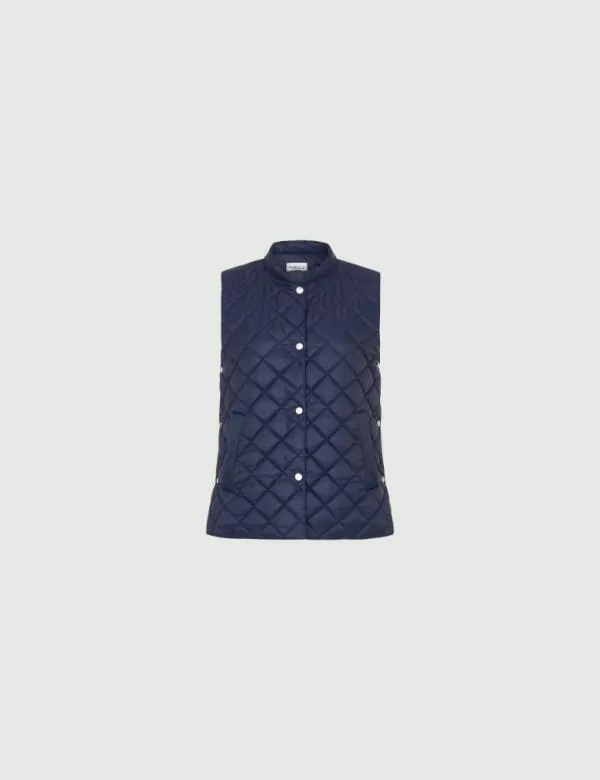 Marella Padded Coats Women Padded Gilet Midnightblue