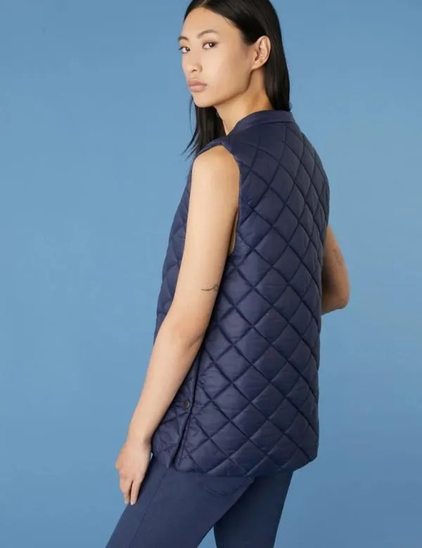 Marella Padded Coats Women Padded Gilet Midnightblue