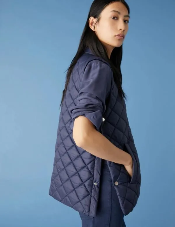Marella Padded Coats Women Padded Gilet Midnightblue