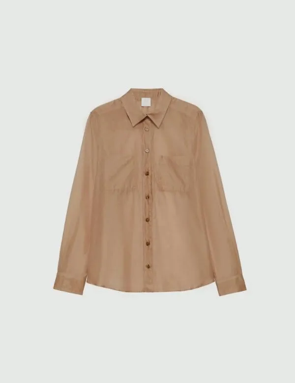 Marella Shirts Women Muslin Shirt Beige