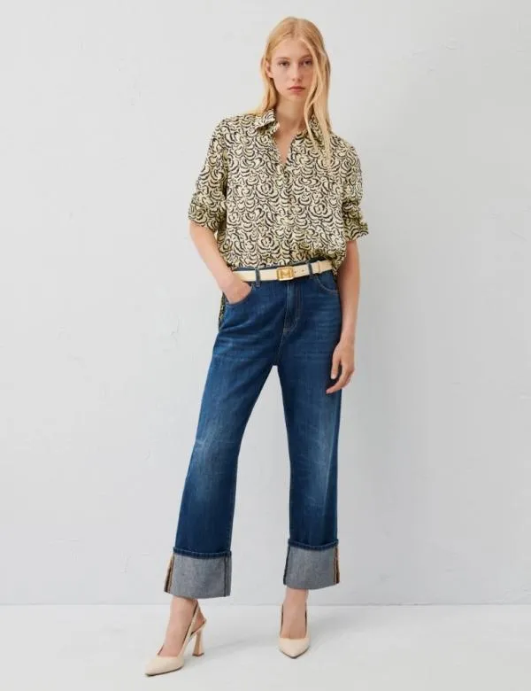 Marella Shirts Women Patterned Shirt Light Yellow