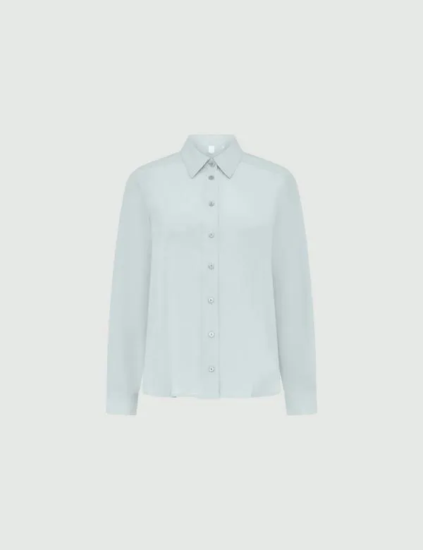 Marella Shirts Women Silk Shirt Skyblue