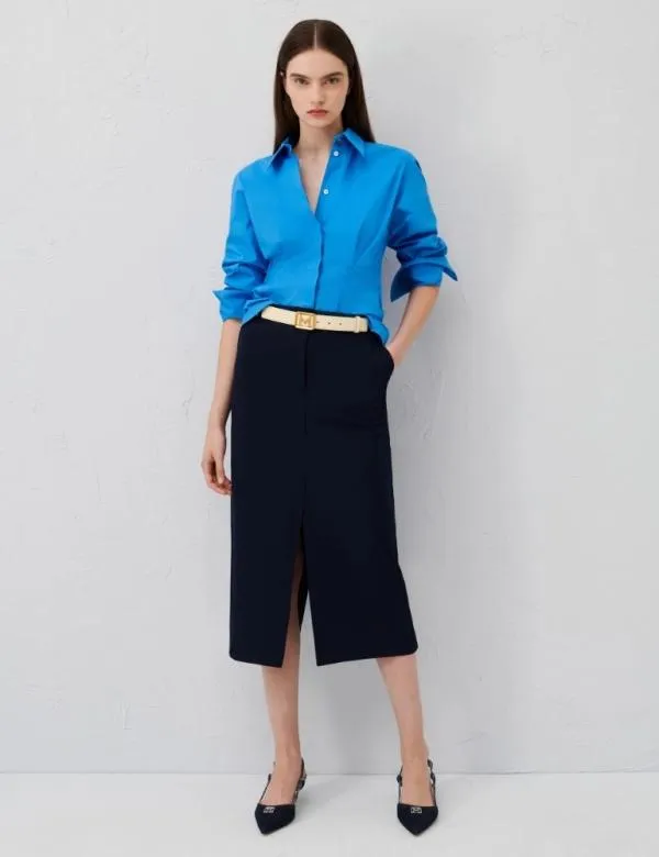 Marella Shirts Women Slimfit Shirt Deep Blue