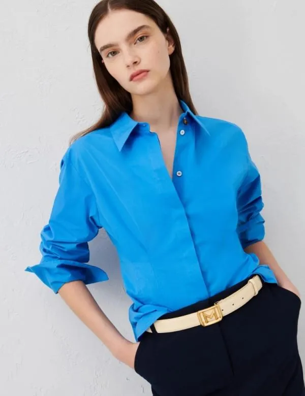 Marella Shirts Women Slimfit Shirt Deep Blue