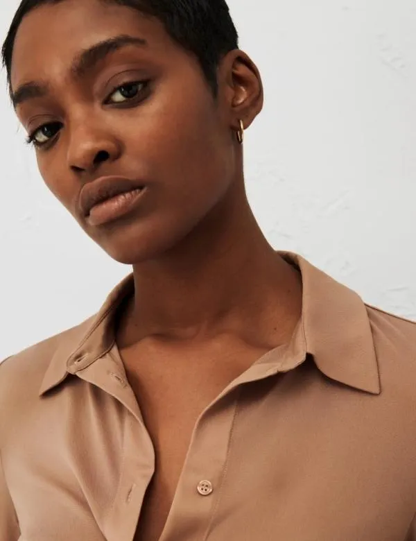 Marella Shirts Women Tulle Shirt Brown
