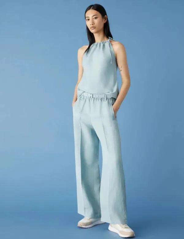 Marella Tops And TShirt Women Linenblend Top Skyblue