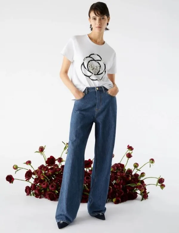 Marella Tops And TShirt Women Logo Tshirt White