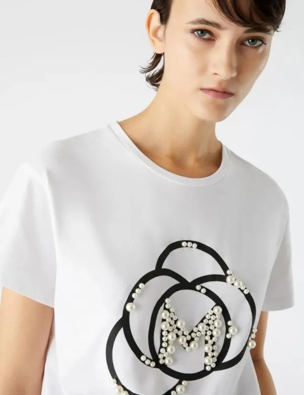 Marella Tops And TShirt Women Logo Tshirt White