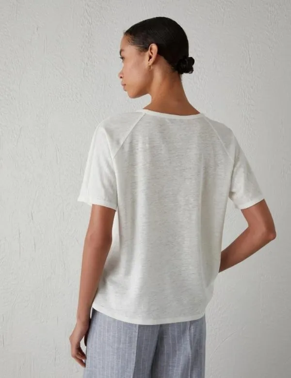 Marella Tops And TShirt Women Rhinestone Tshirt Wool White