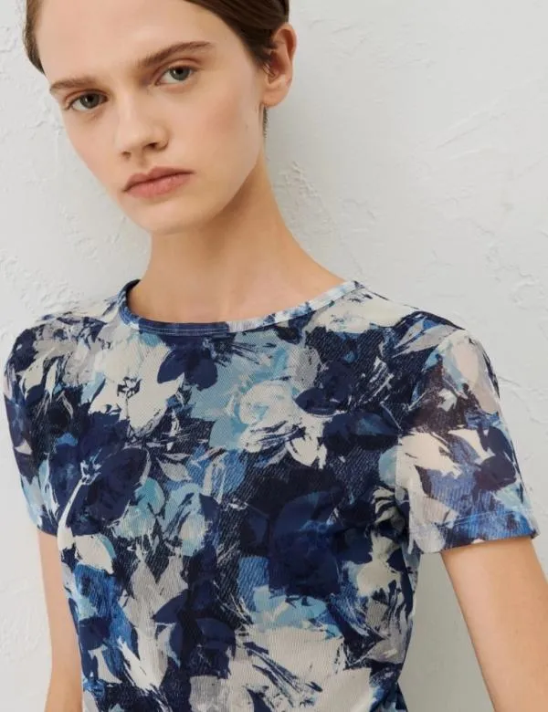 Marella Tops And TShirt Women Tulle Tshirt Navy