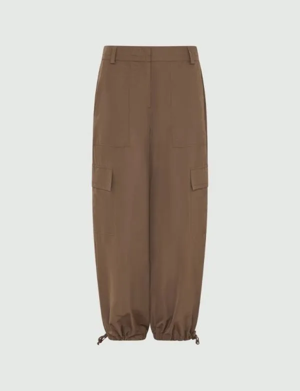 Marella Trousers Women Cargo Trousers Mud
