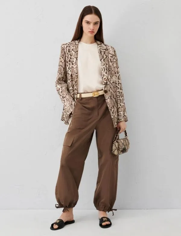 Marella Trousers Women Cargo Trousers Mud