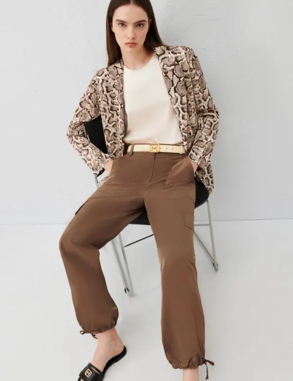 Marella Trousers Women Cargo Trousers Mud