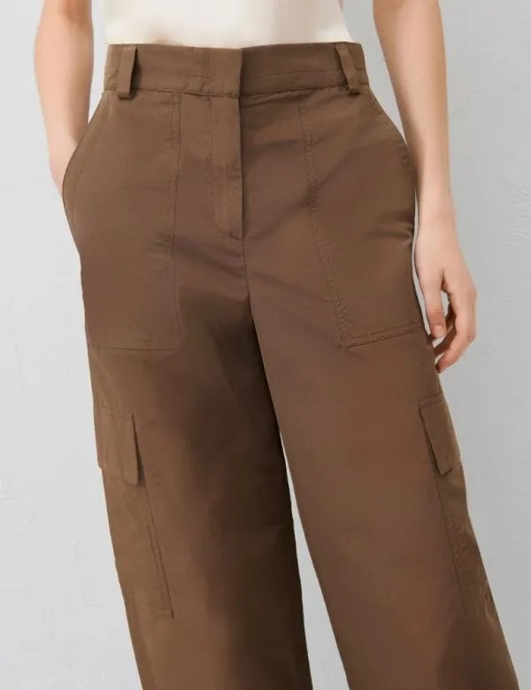 Marella Trousers Women Cargo Trousers Mud