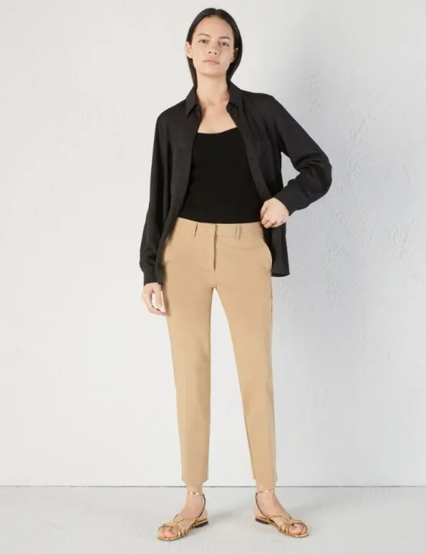 Marella Trousers Women Chino Trousers Camel