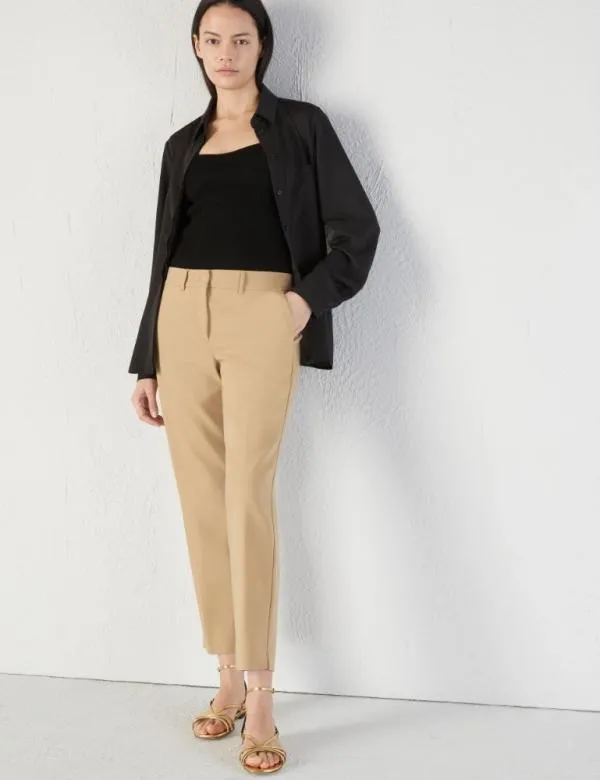Marella Trousers Women Chino Trousers Camel