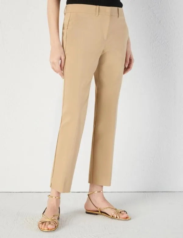 Marella Trousers Women Chino Trousers Camel