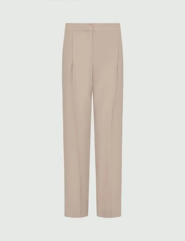 Marella Trousers Women Crepe Trousers Sand