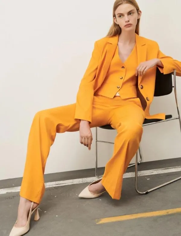 Marella Trousers Women Linenblend Trousers Orange