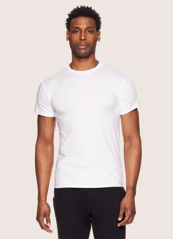 Men 2Pack Crewneck Undershirts White RBX Active TShirts