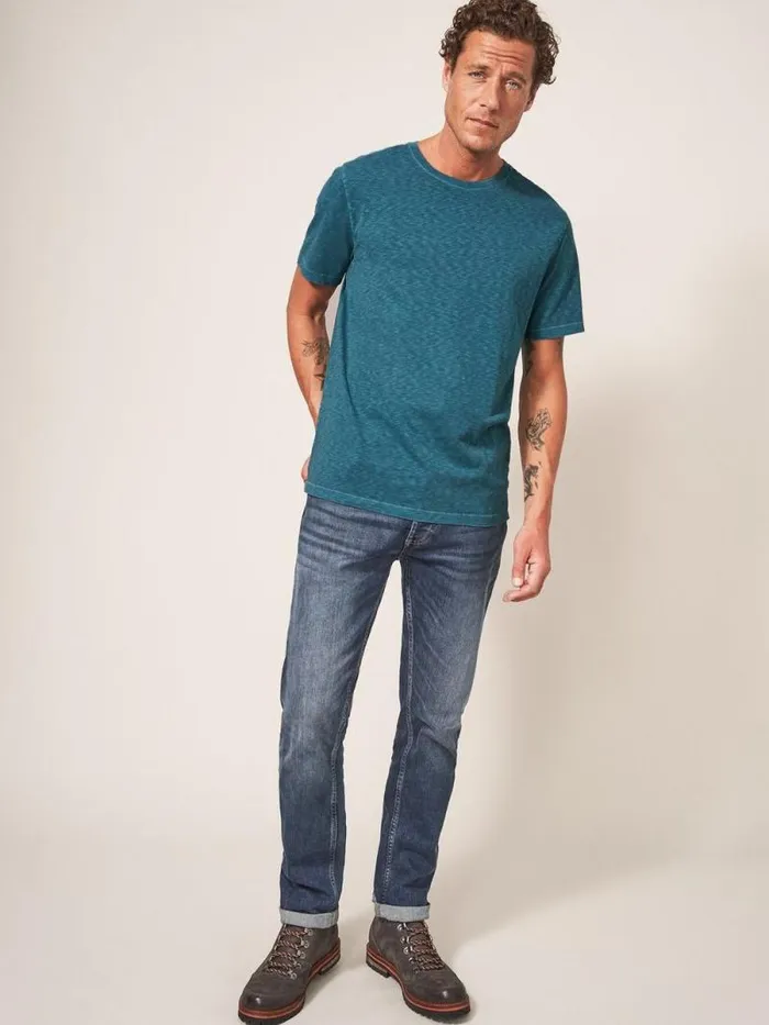Men Abersoch Short Sleeve Tee Mid Teal White Stuff Loungewear