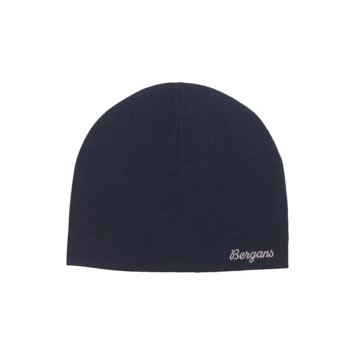 Men Bergans Of Norway Beanies And Caps Allround Thin Merino Beanie Navy Blue