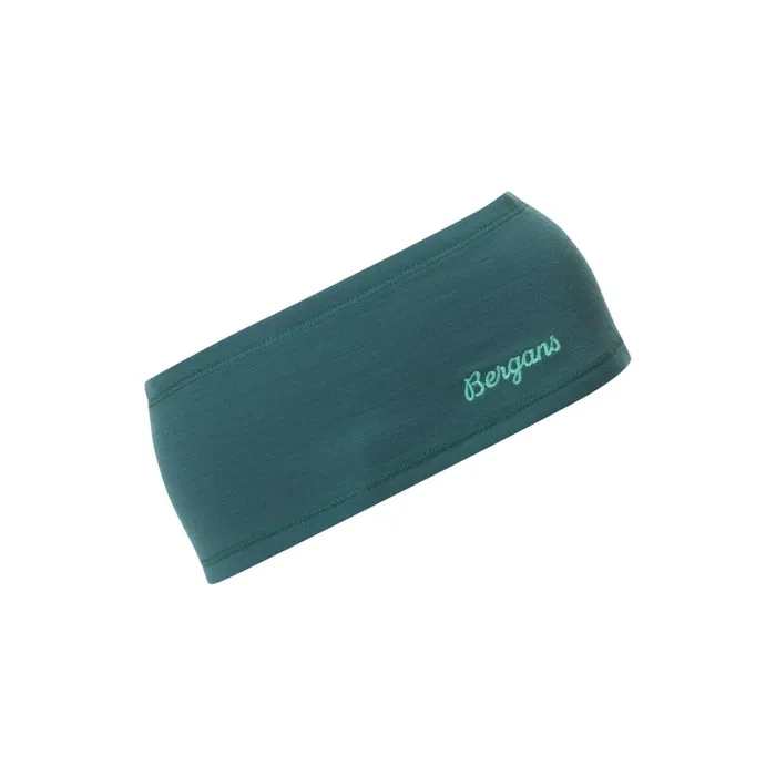 Men Bergans Of Norway Beanies And Caps Merino Tech Headband Malachite Green