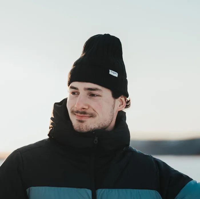 Men Bergans Of Norway Beanies And Caps Rabot Mount Rib Wool Beanie Black