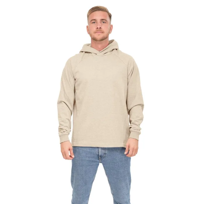 Men Bergans Of Norway Jumpers And Long Sleeves Oslo Urban Comfy Hoodie Unisex Chalk Sand