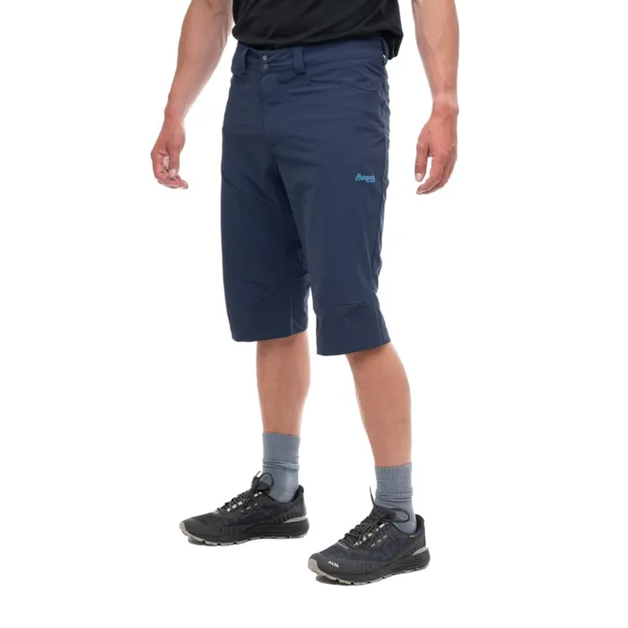 Men Bergans Of Norway Pirate Pants Vandre Light Softshell Long Shorts Navy