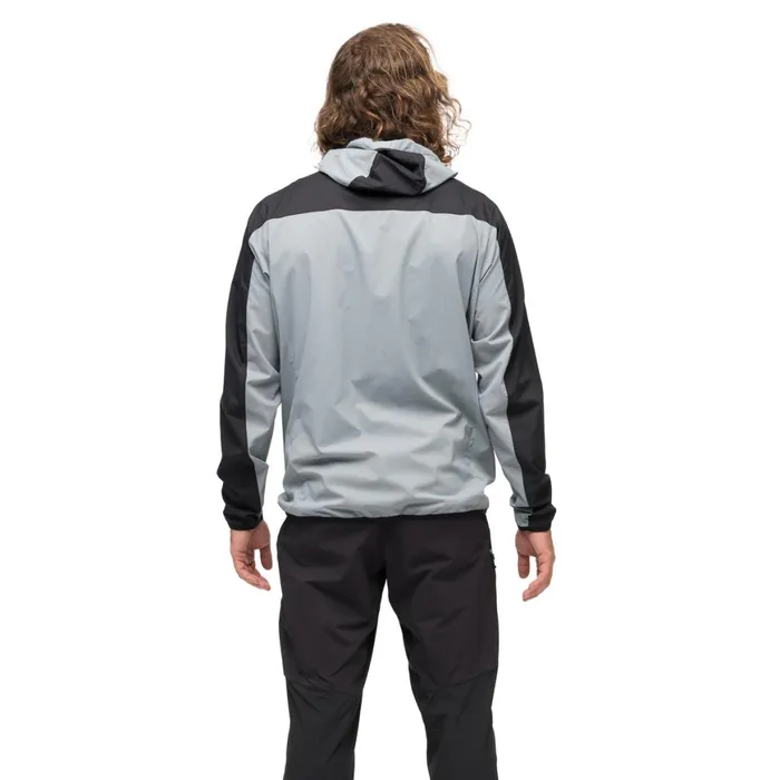 Men Bergans Of Norway Softshell Jackets Vaagaa Windbreaker Jacket Husky Blue Black