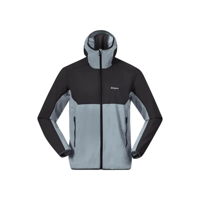 Men Bergans Of Norway Softshell Jackets Vaagaa Windbreaker Jacket Husky Blue Black