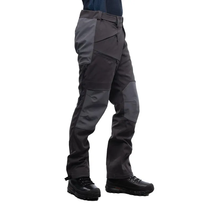 Men Bergans Of Norway Softshell Pants Fjorda Trekking Hybrid Pants Solid Charcoal