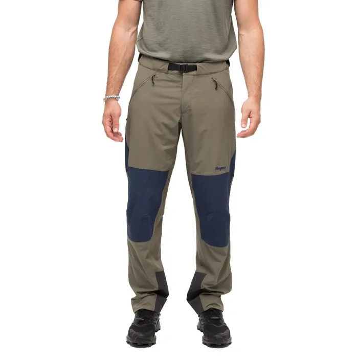 Men Bergans Of Norway Softshell Pants Vaagaa Softshell Pants Green Mud Navy