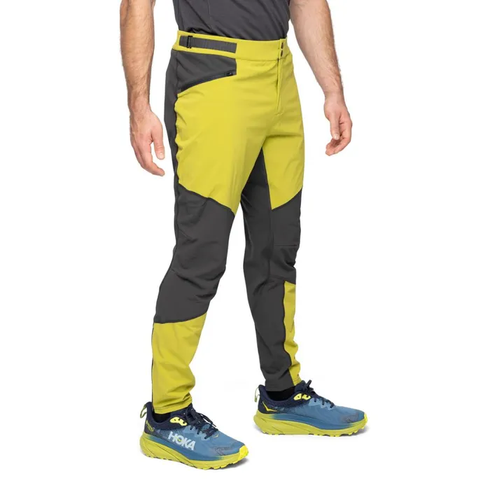 Men Bergans Of Norway Softshell Pants Y Lightline Progressive Pants Golden Lime Green Dark Shadow Grey