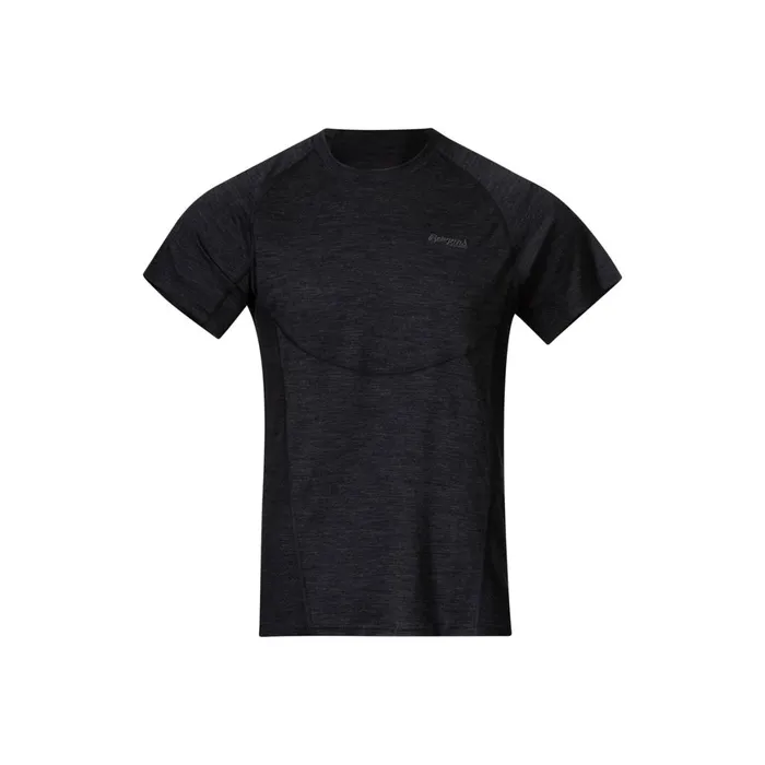 Men Bergans Of Norway TShirts InnerLight Tee Solid Charcoal