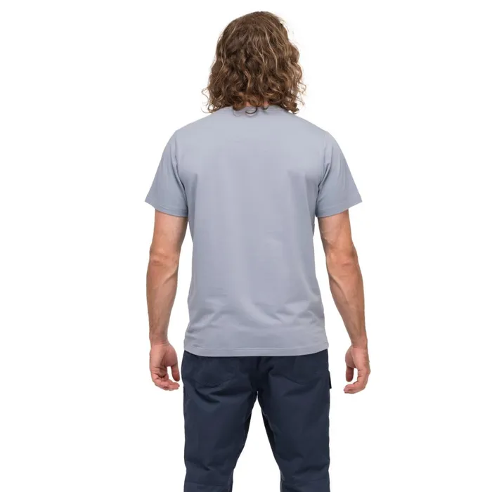 Men Bergans Of Norway TShirts Nordmarka Organic Cotton Print Tee Husky Blue